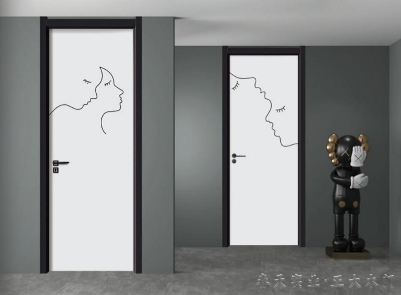 时尚新语复合烤漆门 实木复合烤漆门安装案例 时尚木门烤漆门 第4张